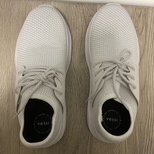 WOMEN'S EVERYDAY Vessi waterproof sneakers in pearl white.